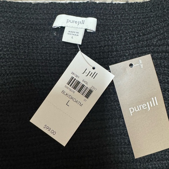 J.Jill Pure Jill Hand Stitched Detail Boat Neck Sweater - Picture 2 of 4